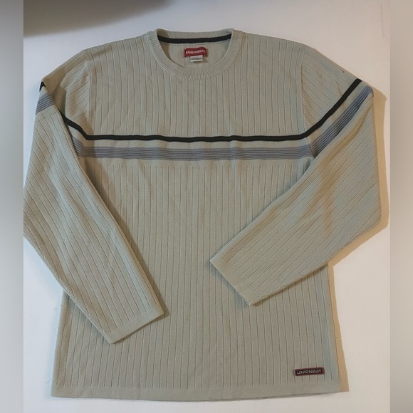 UNIONBAY Crewneck Sweater - Beige and Black - Picture 1 of 4